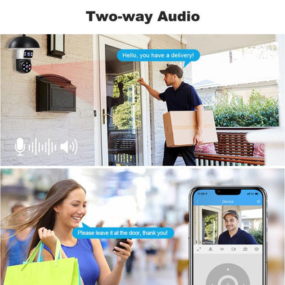 SriHome SH068 E27 4MP HD Dual Lens Light Bulb Camera Outdoor IP66 Waterproof(White) - Light Bulb Camera by SriHome | Online Shopping UK | buy2fix