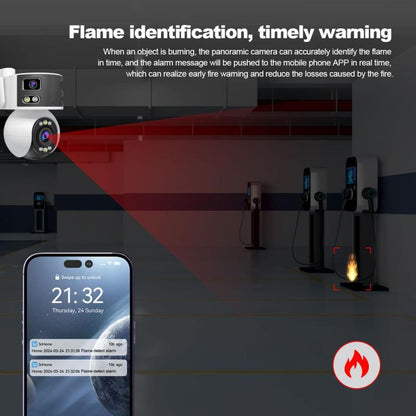 SriHome SH055 8MP HD Multi-lens 5X Optical Zoom Lens Panoramic PTZ Dome Camera(UK Plug) - Dome Camera by SriHome | Online Shopping UK | buy2fix