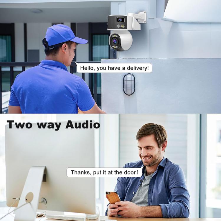 SriHome SH055B 8MP HD Multi-lens Super Wide Angle Panoramic PTZ Dome Camera(UK Plug) - Dome Camera by SriHome | Online Shopping UK | buy2fix