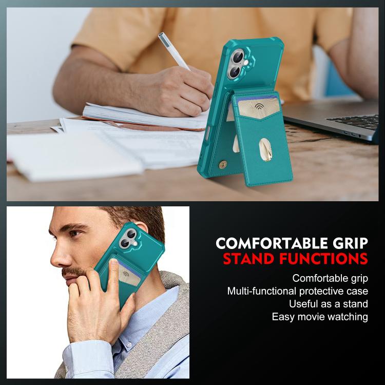 For iPhone 16 Plus 2-in-1 Magnetic Wallet MagSafe Leather Back Phone Case(Green) - iPhone 16 Plus Cases by buy2fix | Online Shopping UK | buy2fix