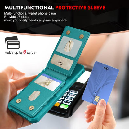 For iPhone 14 Plus 2-in-1 Magnetic Wallet MagSafe Leather Back Phone Case(Green) - iPhone 14 Plus Cases by buy2fix | Online Shopping UK | buy2fix