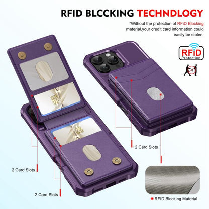 For iPhone 14 Pro 2-in-1 Magnetic Wallet MagSafe Leather Back Phone Case(Purple) - iPhone 14 Pro Cases by buy2fix | Online Shopping UK | buy2fix