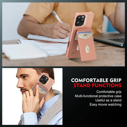 For iPhone 14 Pro 2-in-1 Magnetic Wallet MagSafe Leather Back Phone Case(Pink) - iPhone 14 Pro Cases by buy2fix | Online Shopping UK | buy2fix