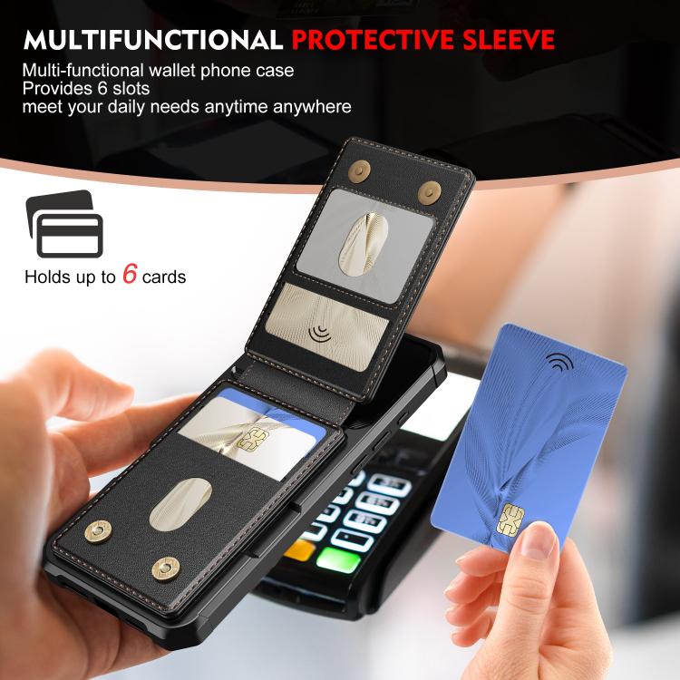 For iPhone 13 Pro Max 2-in-1 Magnetic Wallet MagSafe Leather Back Phone Case(Black) - iPhone 13 Pro Max Cases by buy2fix | Online Shopping UK | buy2fix