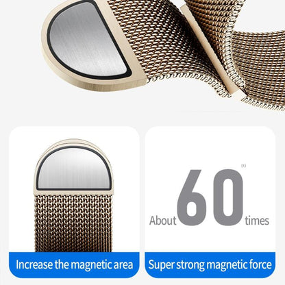 For Apple Watch 46mm / 49mm / 45mm / 44mm Kalebol Semi-circular Milanese Stainless Steel Strap(Vintage Gold) - Watch Bands by Kalebol | Online Shopping UK | buy2fix