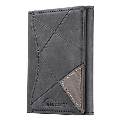 Prismatic Leather Horizontal Magnetic Wallet Card Bag Case(Black) - Adhesive Card Holders by buy2fix | Online Shopping UK | buy2fix
