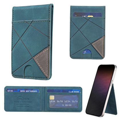 Prismatic Leather Vertical Magnetic Wallet Card Bag Case(Green) - Adhesive Card Holders by buy2fix | Online Shopping UK | buy2fix