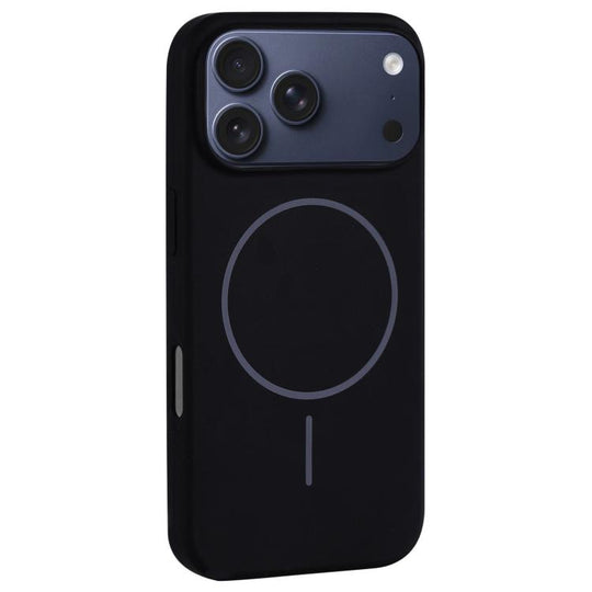 For iPhone 18 Pro Max / 17 Pro Max Large Hole Camera MagSafe Liquid Silicone Full Coverage Phone Case(Black)