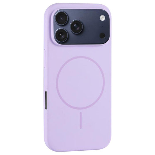 For iPhone 18 Pro / 17 Pro Large Hole Camera MagSafe Liquid Silicone Full Coverage Phone Case(Purple)