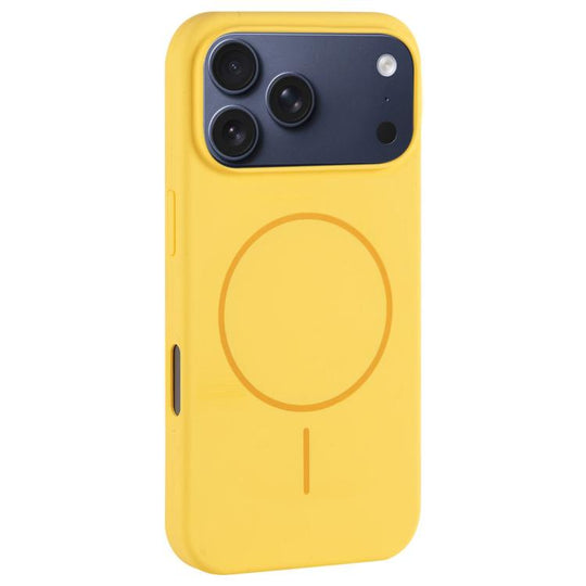 For iPhone 18 Pro / 17 Pro Large Hole Camera MagSafe Liquid Silicone Full Coverage Phone Case(Creamy)