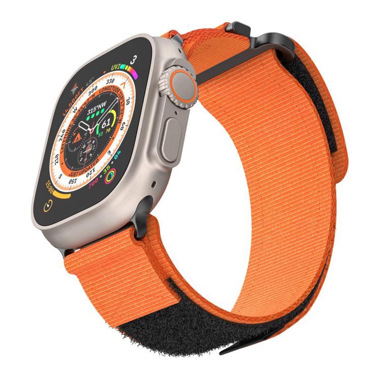 For Apple Watch 46mm / 49mm / 45mm / 44mm Kalebol Simple Two Section Nylon Strap(Orange) - Watch Bands by Kalebol | Online Shopping UK | buy2fix