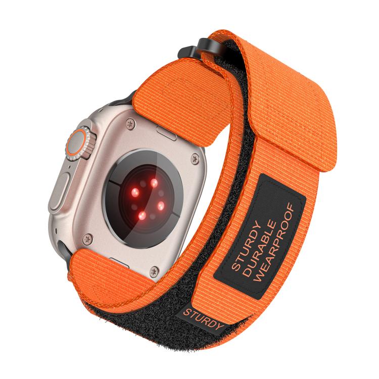 For Apple Watch 46mm / 49mm / 45mm / 44mm Kalebol Simple Two Section Nylon Strap(Orange) - Watch Bands by Kalebol | Online Shopping UK | buy2fix