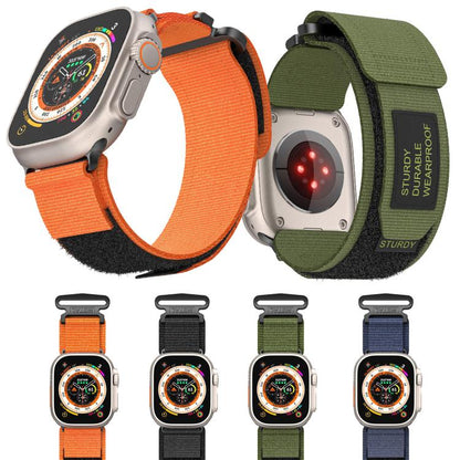 For Apple Watch 46mm / 49mm / 45mm / 44mm Kalebol Simple Two Section Nylon Strap(Orange) - Watch Bands by Kalebol | Online Shopping UK | buy2fix