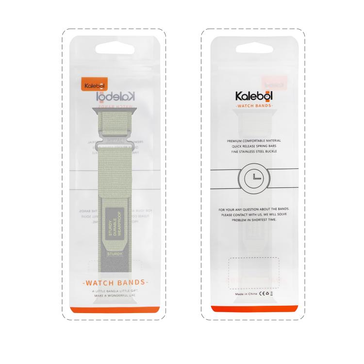 For Apple Watch 46mm / 49mm / 45mm / 44mm Kalebol Simple Two Section Nylon Strap(Orange) - Watch Bands by Kalebol | Online Shopping UK | buy2fix