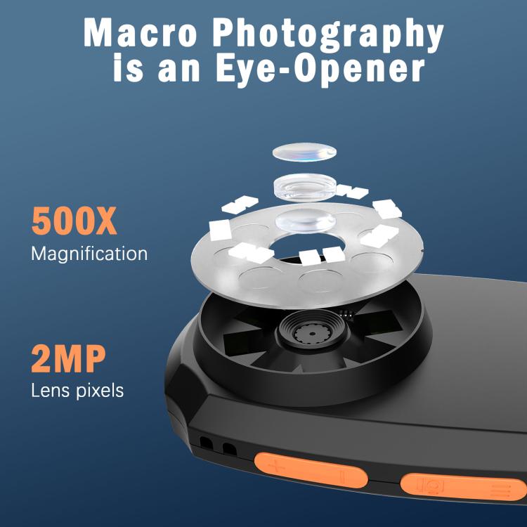 CPL-05-0011 2MP 2 inch HD Screen Handheld Digital Microscope 500X Magnification(Black) - Digital Microscope by buy2fix | Online Shopping UK | buy2fix