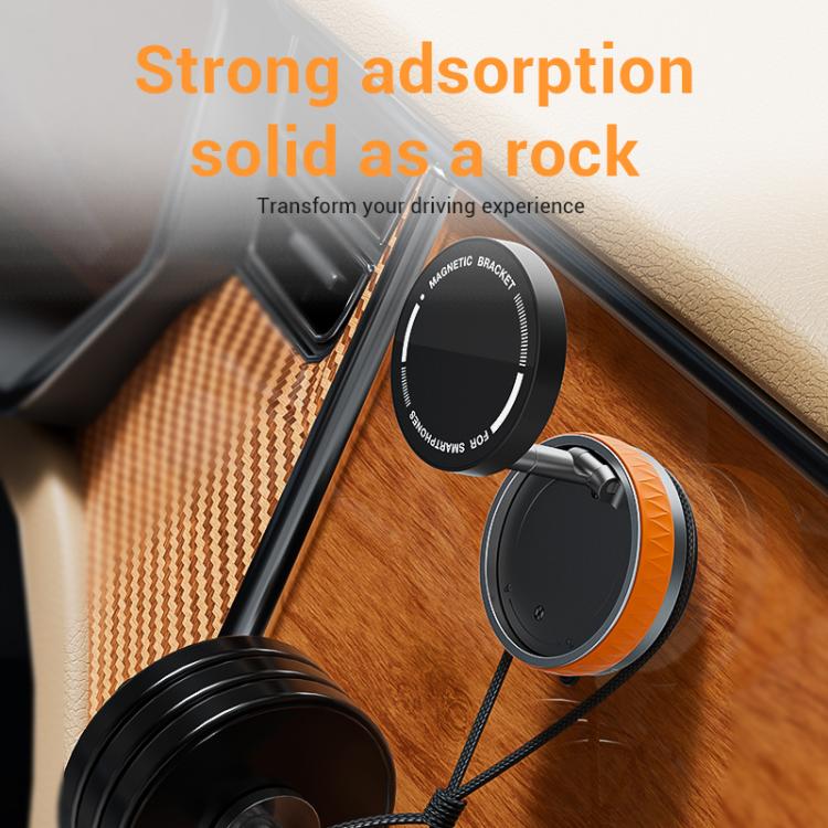 K10B Car Rotatable Vacuum Magnetic Foldable Phone Holder(Black) - Universal Car Holders by buy2fix | Online Shopping UK | buy2fix