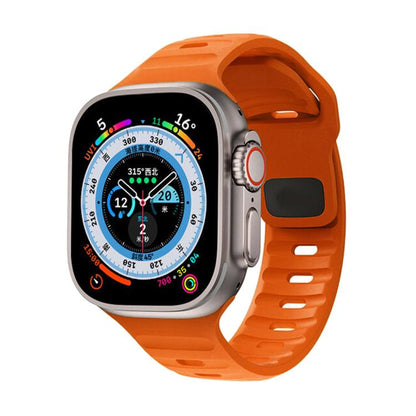 For Apple Watch 46mm / 49mm / 45mm / 44mm Kalebol Sport Silicone Strap(Dark Orange) - Watch Bands by Kalebol | Online Shopping UK | buy2fix