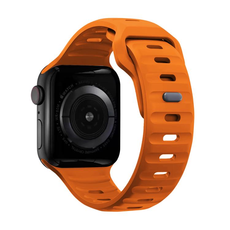 For Apple Watch 46mm / 49mm / 45mm / 44mm Kalebol Sport Silicone Strap(Dark Orange) - Watch Bands by Kalebol | Online Shopping UK | buy2fix