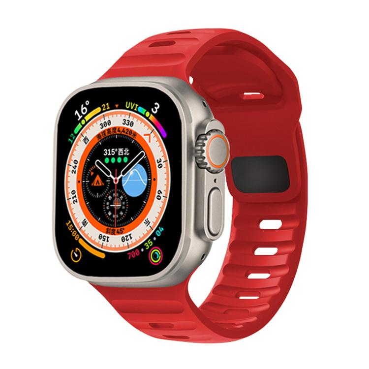 For Apple Watch 46mm / 49mm / 45mm / 44mm Kalebol Sport Silicone Strap(Red) - Watch Bands by Kalebol | Online Shopping UK | buy2fix