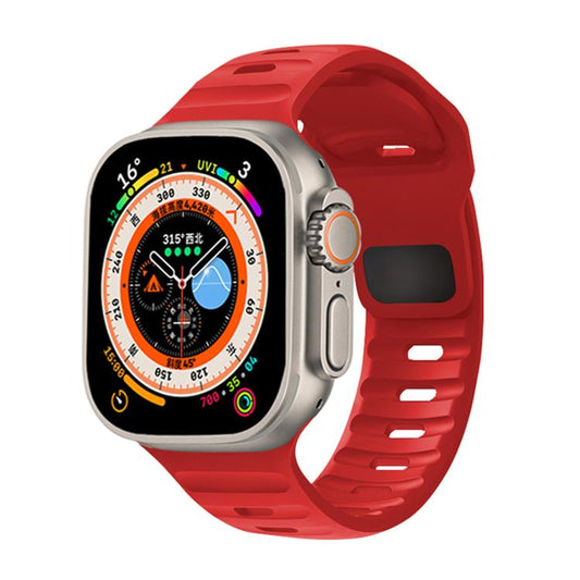 For Apple Watch 46mm / 49mm / 45mm / 44mm Kalebol Sport Silicone Strap(Red) - Watch Bands by Kalebol | Online Shopping UK | buy2fix