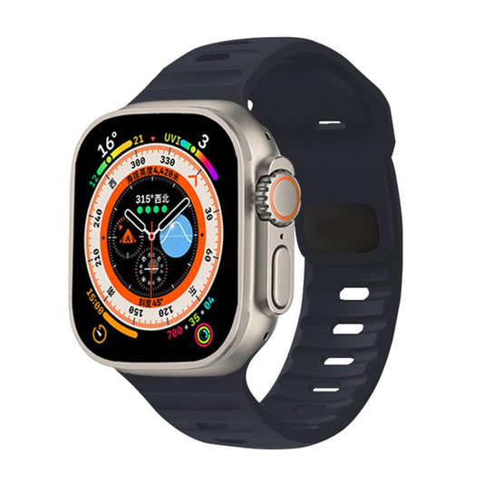 For Apple Watch 46mm / 49mm / 45mm / 44mm Kalebol Sport Silicone Strap(Midnight) - Watch Bands by Kalebol | Online Shopping UK | buy2fix