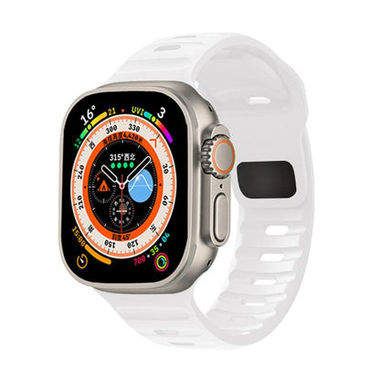 For Apple Watch 42mm / 41mm / 40mm / 38mm Kalebol Sport Silicone Strap(White) - Watch Bands by Kalebol | Online Shopping UK | buy2fix