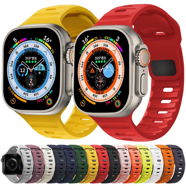 For Apple Watch 46mm / 49mm / 45mm / 44mm Kalebol Sport Silicone Strap(Dark Orange) - Watch Bands by Kalebol | Online Shopping UK | buy2fix