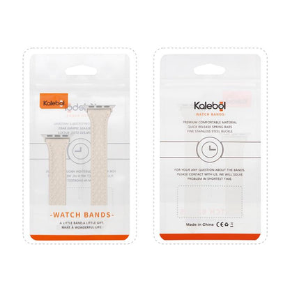 For Apple Watch 46mm / 49mm / 45mm / 44mm Kalebol Diamond Pattern Magnetic Buckle Leather Strap(Starlight) - Watch Bands by Kalebol | Online Shopping UK | buy2fix