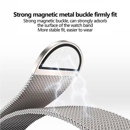 For Apple Watch 46mm / 49mm / 45mm / 44mm Kalebol Semi-round Tail Milan Stainless Steel Strap(Pink Purple) - Watch Bands by Kalebol | Online Shopping UK | buy2fix