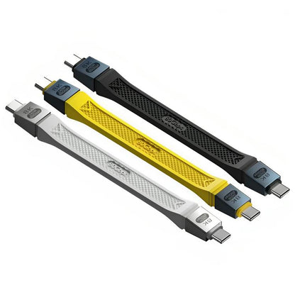 240W 8K 80Gbps USB-C / Type-C to USB-C / Type-C For Thunderbolt 5 Full Function FPC Cable Data Cable(White) - USB-C & Type-C Cable by buy2fix | Online Shopping UK | buy2fix