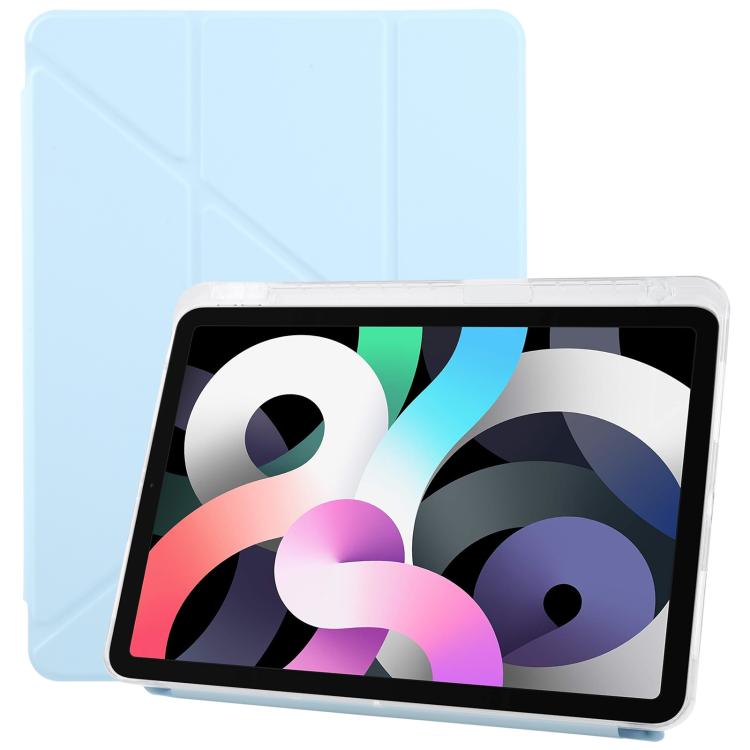 For iPad Air 2022 / 2020 10.9 ZGA Genre Series Y-Fold Leather Tablet Case with Pen Slot(Blue) - iPad Air (2022) / (2020) 10.9 Cases by ZGA | Online Shopping UK | buy2fix
