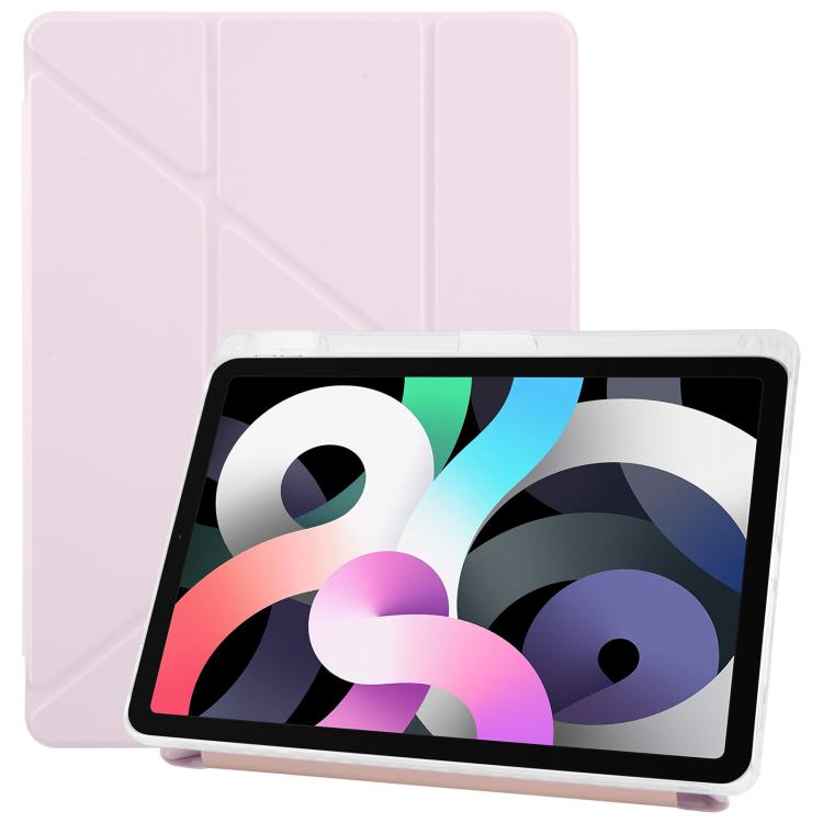 For iPad Air 2022 / 2020 10.9 ZGA Genre Series Y-Fold Leather Tablet Case with Pen Slot(Pink) - iPad Air (2022) / (2020) 10.9 Cases by ZGA | Online Shopping UK | buy2fix