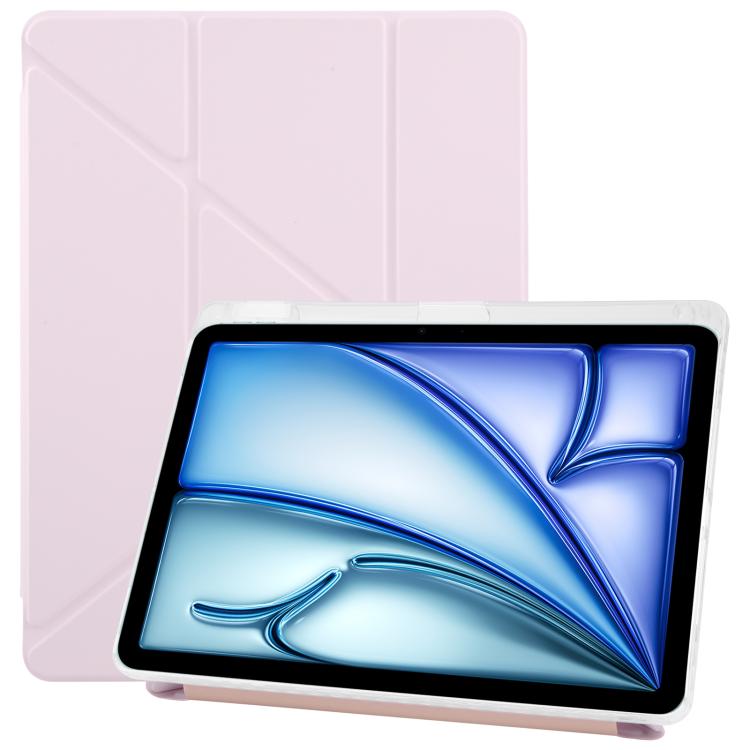 For iPad Air 11 2025 / 2024 ZGA Genre Series Y-Fold Leather Tablet Case with Pen Slot(Pink) - iPad Air 11 2025 / 2024 Cases by ZGA | Online Shopping UK | buy2fix