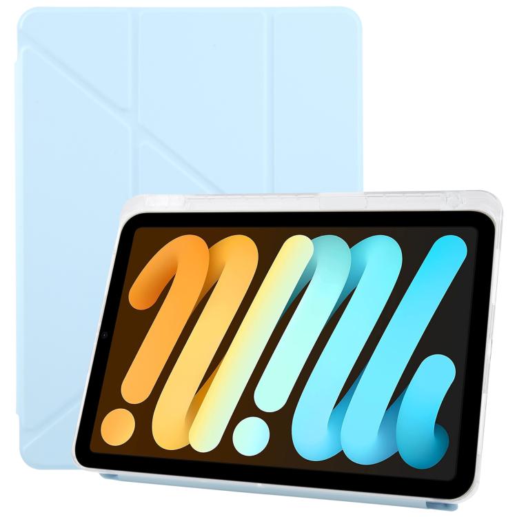 For iPad mini 6 / mini 2024 ZGA Genre Series Y-Fold Leather Tablet Case with Pen Slot(Blue) - iPad mini 2024 Cases by ZGA | Online Shopping UK | buy2fix
