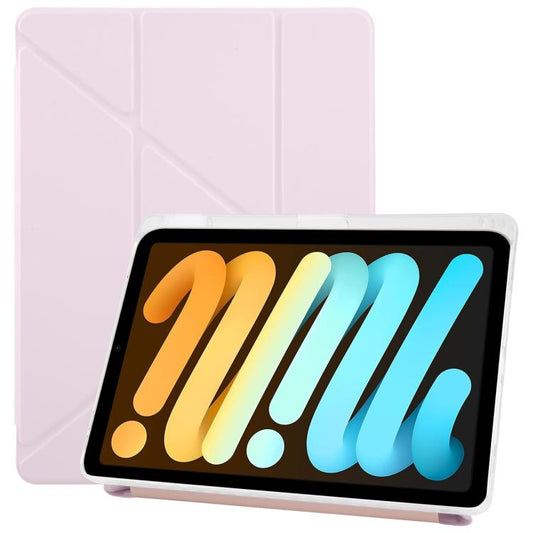 For iPad mini 6 / mini 2024 ZGA Genre Series Y-Fold Leather Tablet Case with Pen Slot(Pink) - iPad mini 2024 Cases by ZGA | Online Shopping UK | buy2fix