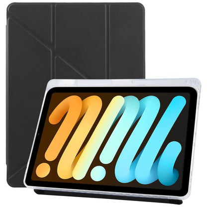 For iPad mini 6 / mini 2024 ZGA Genre Series Y-Fold Leather Tablet Case with Pen Slot(Black) - iPad mini 2024 Cases by ZGA | Online Shopping UK | buy2fix