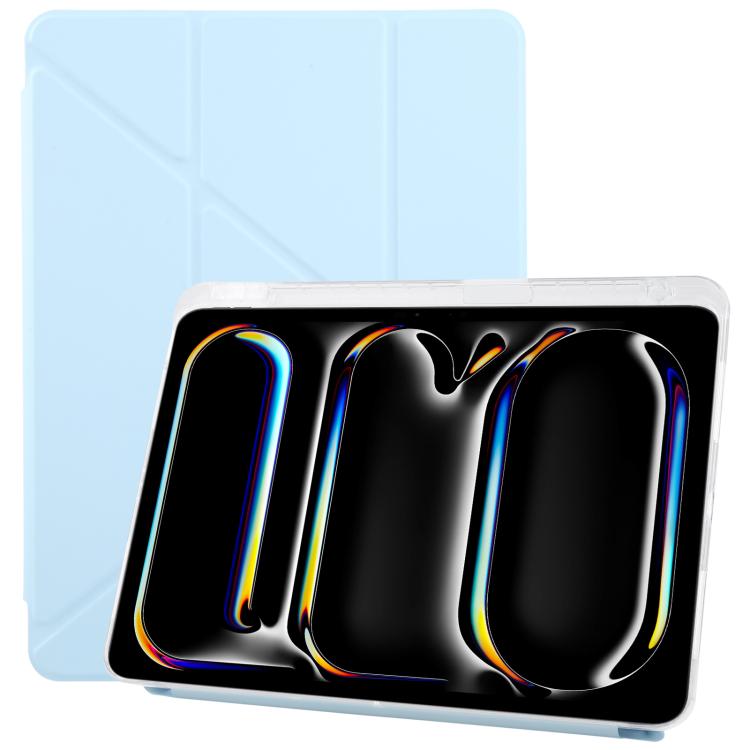 For iPad Pro 13 2024 ZGA Genre Series Y-Fold Leather Tablet Case with Pen Slot(Blue) - iPad Pro 13 2024 Cases by ZGA | Online Shopping UK | buy2fix