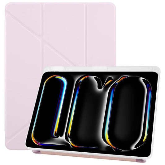 For iPad Pro 11 2024 ZGA Genre Series Y-Fold Leather Tablet Case with Pen Slot(Pink) - iPad Pro 11 2024 Cases by ZGA | Online Shopping UK | buy2fix