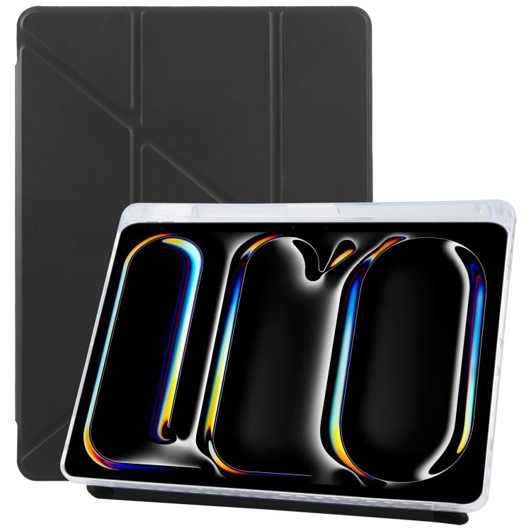 For iPad Pro 11 2024 ZGA Genre Series Y-Fold Leather Tablet Case with Pen Slot(Black) - iPad Pro 11 2024 Cases by ZGA | Online Shopping UK | buy2fix