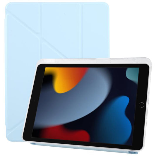 For iPad 10.2 2021 / Air 10.5 ZGA Genre Series Y-Fold Leather Tablet Case with Pen Slot(Blue) - iPad 10.2 Cases by ZGA | Online Shopping UK | buy2fix