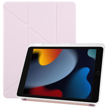 For iPad 10.2 2021 / Air 10.5 ZGA Genre Series Y-Fold Leather Tablet Case with Pen Slot(Pink) - iPad 10.2 Cases by ZGA | Online Shopping UK | buy2fix