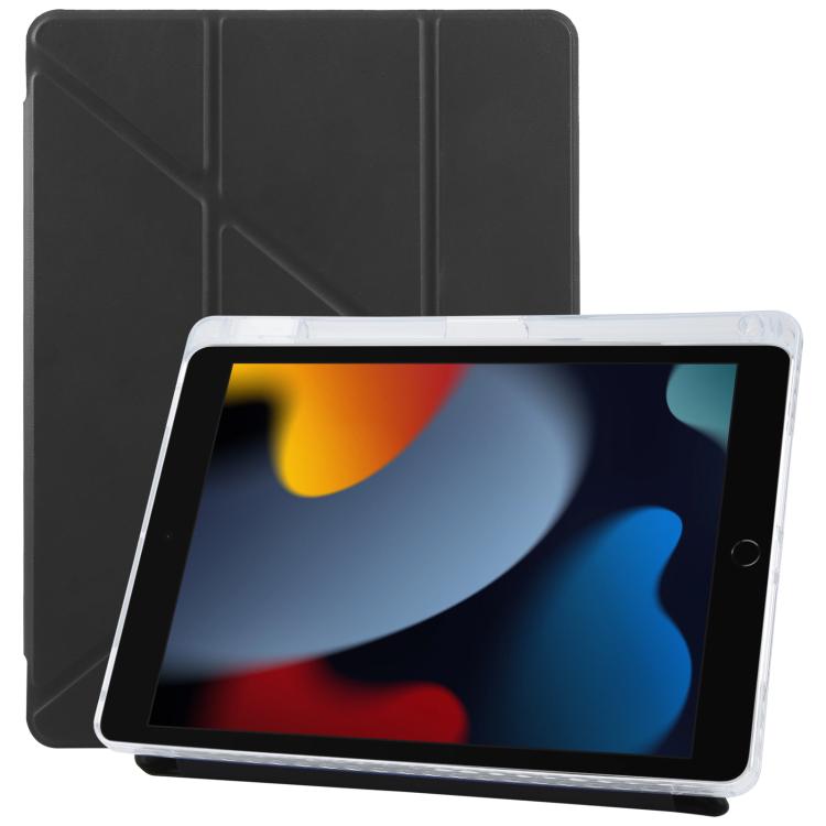 For iPad 10.2 2021 / Air 10.5 ZGA Genre Series Y-Fold Leather Tablet Case with Pen Slot(Black) - iPad 10.2 Cases by ZGA | Online Shopping UK | buy2fix