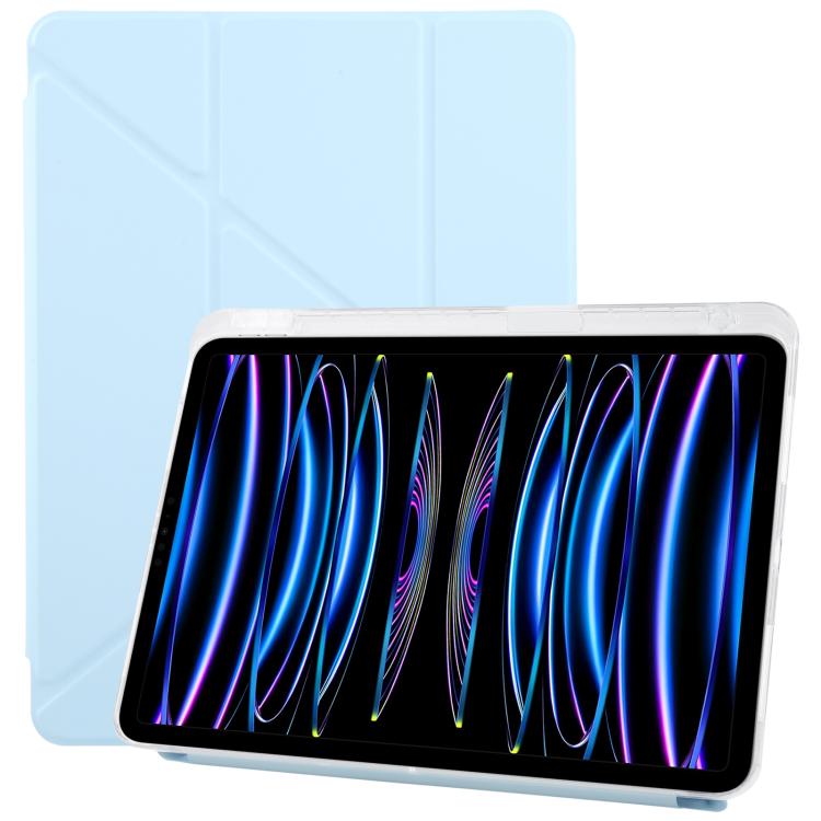 For iPad Pro 11 2022 / 2021 ZGA Genre Series Y-Fold Leather Tablet Case with Pen Slot(Blue) - iPad Pro 11 (2022/2021) Cases by ZGA | Online Shopping UK | buy2fix
