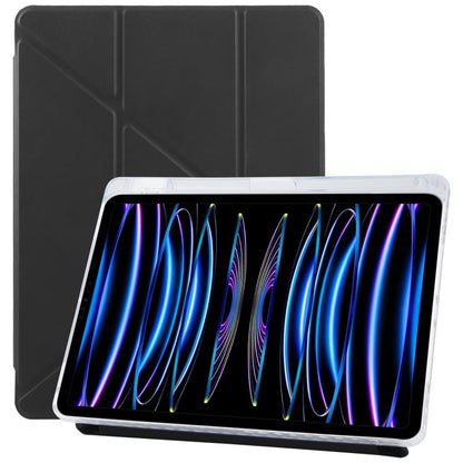For iPad Pro 11 2022 / 2021 ZGA Genre Series Y-Fold Leather Tablet Case with Pen Slot(Black) - iPad Pro 11 (2022/2021) Cases by ZGA | Online Shopping UK | buy2fix