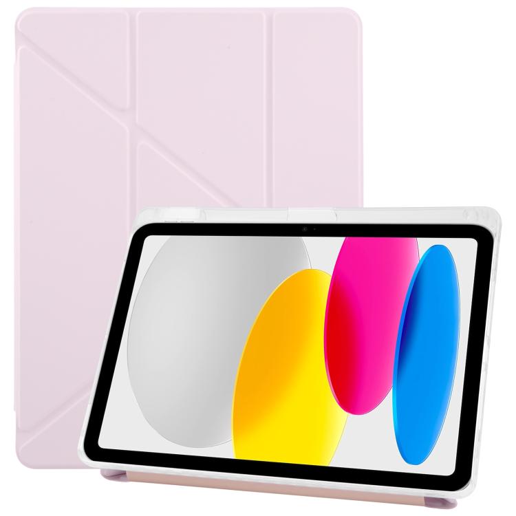 For iPad 2025 / 2022 ZGA Genre Series Y-Fold Leather Tablet Case with Pen Slot(Pink) - iPad 2025 / 2022 Cases by ZGA | Online Shopping UK | buy2fix