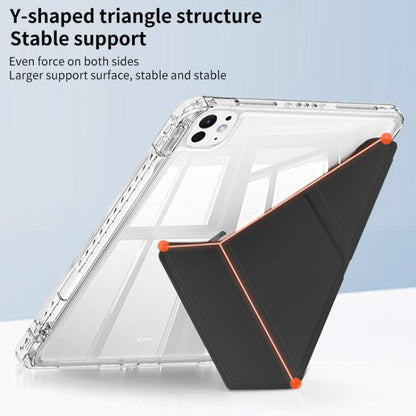 For iPad 2025 / 2022 ZGA Genre Series Y-Fold Leather Tablet Case with Pen Slot(Black) - iPad 2025 / 2022 Cases by ZGA | Online Shopping UK | buy2fix