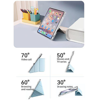 For iPad mini 6 / mini 2024 ZGA Genre Series Y-Fold Leather Tablet Case with Pen Slot(Pink) - iPad mini 2024 Cases by ZGA | Online Shopping UK | buy2fix