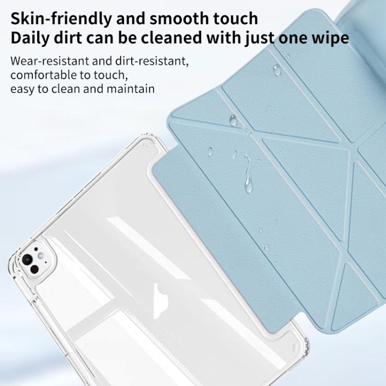 For iPad mini 6 / mini 2024 ZGA Genre Series Y-Fold Leather Tablet Case with Pen Slot(Blue) - iPad mini 2024 Cases by ZGA | Online Shopping UK | buy2fix