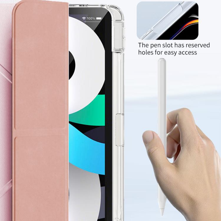 For iPad Pro 11 2022 / 2021 ZGA Genre Series Y-Fold Leather Tablet Case with Pen Slot(Pink) - iPad Pro 11 (2022/2021) Cases by ZGA | Online Shopping UK | buy2fix