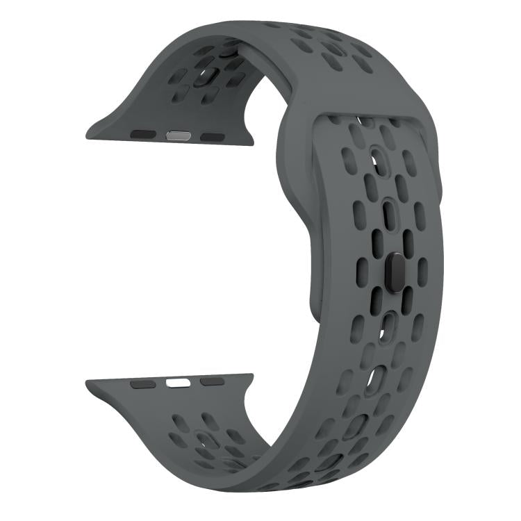 For Apple Watch 46mm / 49mm / 45mm / 44mm Kalebol Mesh Reverse Buckle Silicone Strap(Dark Grey) - Watch Bands by Kalebol | Online Shopping UK | buy2fix